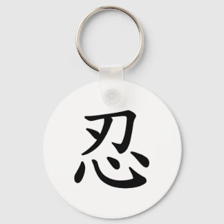 Ninja 忍 - japansk och kinesisk kalligrafi nyckelring