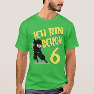 Ninja 6 Kinder Geburtstag 6 Jahre T Shirt