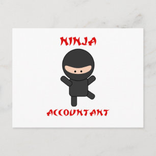 Ninja Accountant Vykort