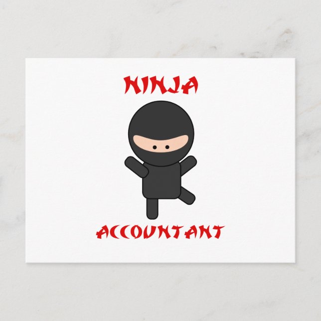 Ninja Accountant Vykort (Framsida)