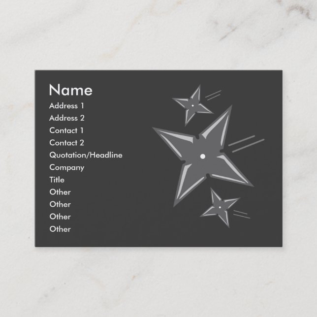 Ninja Affärskort Visitkort (Framsida)