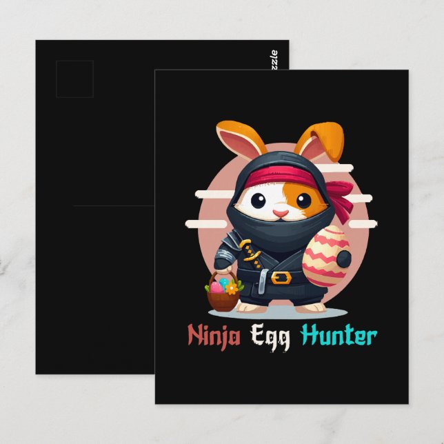 Ninja Äggjägare Vykort (Fram/baksida)
