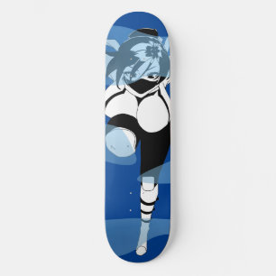 Ninja Anime Girl i Mist Skateboard Deck