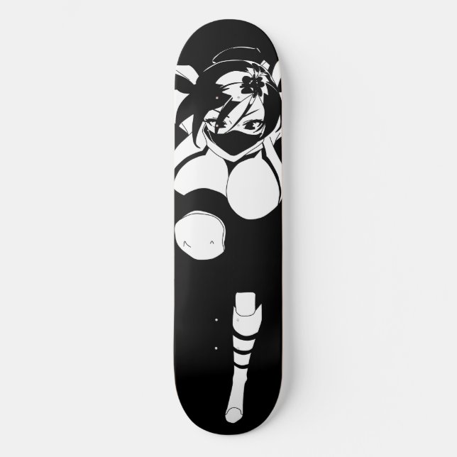 Ninja Anime Girl Skateboard Deck (Framsida)