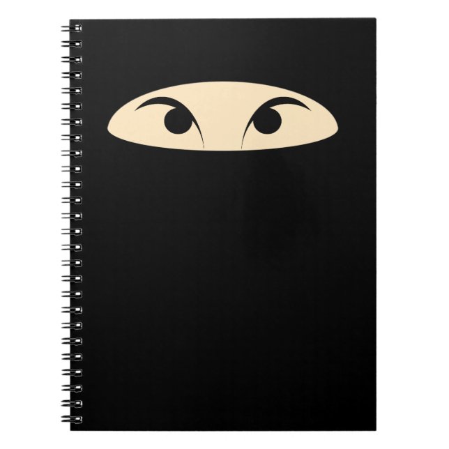 Ninja Ansikte Anteckningsbok Med Spiral (Framsidan)