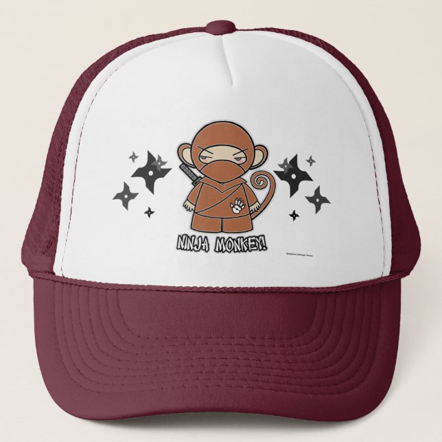 Ninja apa! Med den Shurikens hatten Keps (Framsida)
