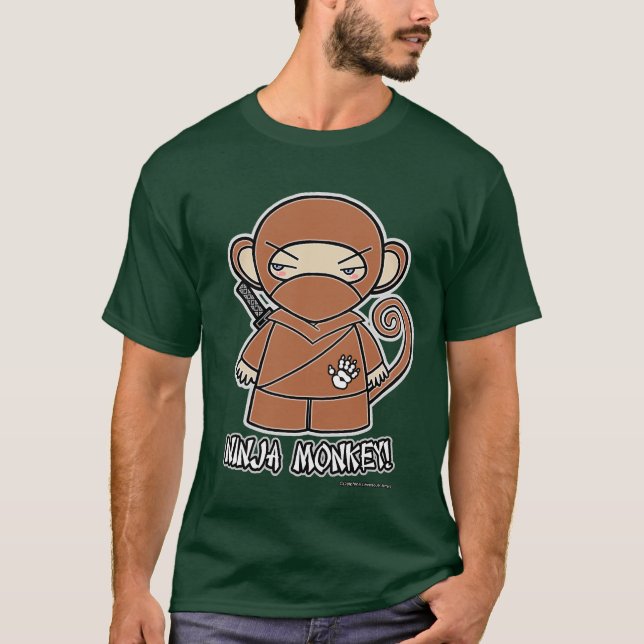 Ninja apa! T-tröja Tee (Framsida)
