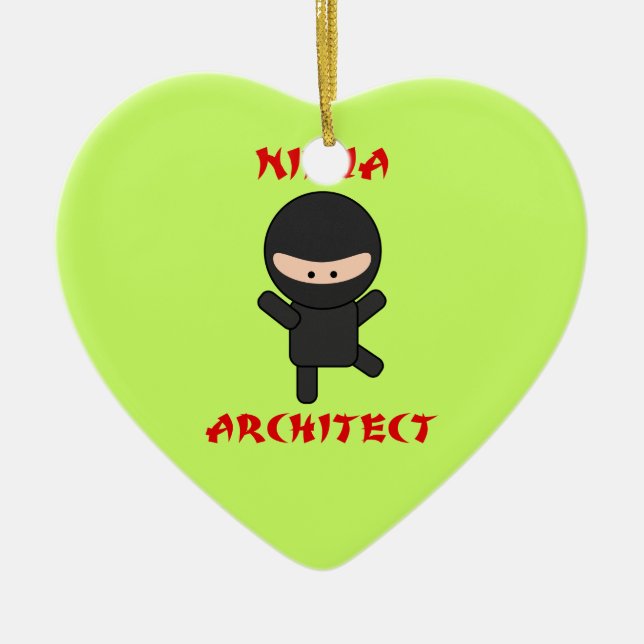 Ninja arkitekt julgransprydnad keramik (Framsidan)