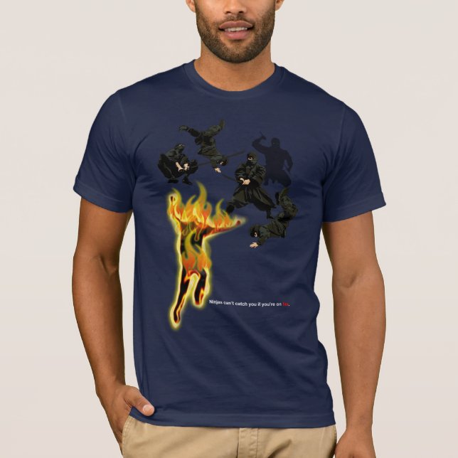 NINJA AVFYRAR SLAGSMÅL T SHIRT (Framsida)