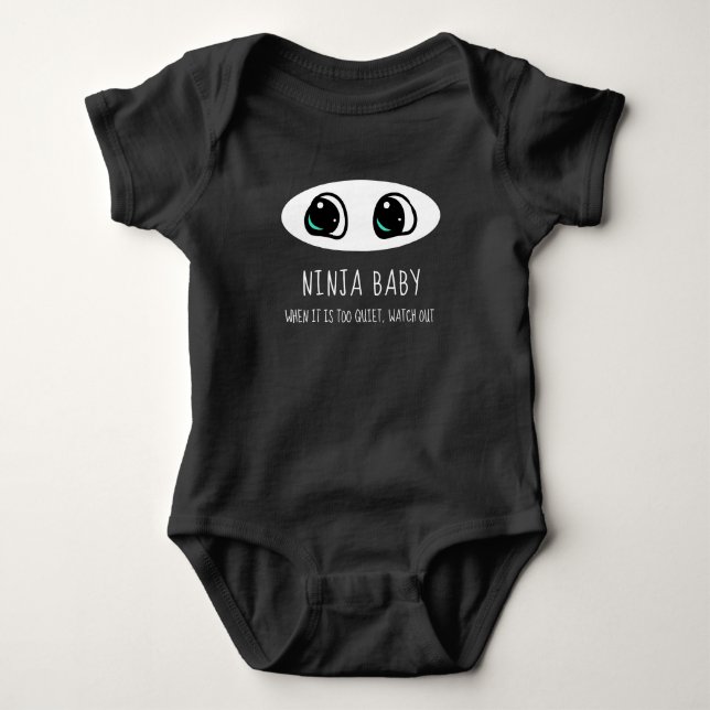 Ninja Baby - Funny Bodykostym T Shirt (Framsida)