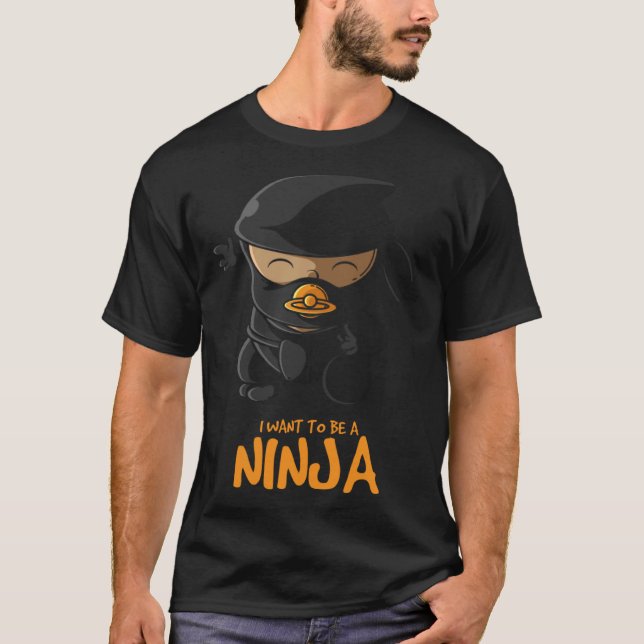 Ninja Baby I vill bli en Ninja 1 T Shirt (Framsida)