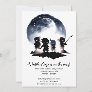 Ninja Baby Shower Inbjudningar