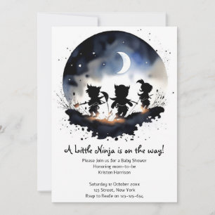 Ninja Baby Shower Inbjudningar