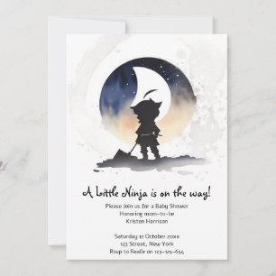 Ninja Baby Shower Inbjudningar
