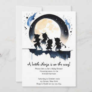 Ninja Baby Shower Inbjudningar