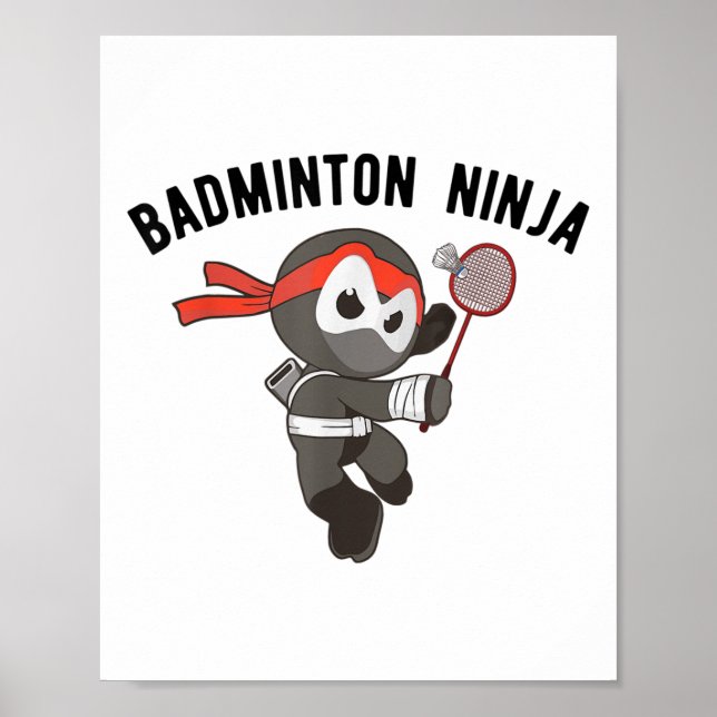 Ninja Badminton , Birdie Sport Tee Apparel_1 Poster (Framsidan)
