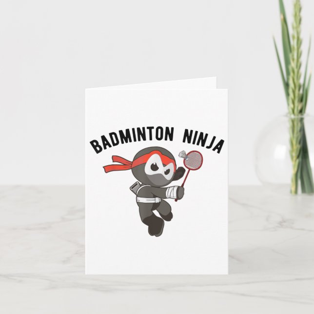 Ninja Badminton , Fågel Sport Tröja Kläder_1  Kort (Framsida)