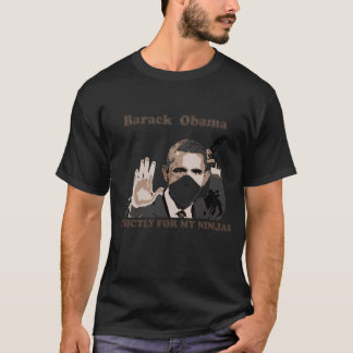 Ninja Barack för mörk dräkt Tee Shirt