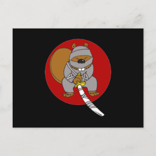 Ninja Beaver Vykort