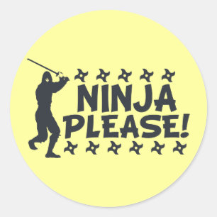 Ninja behar runt klistermärke