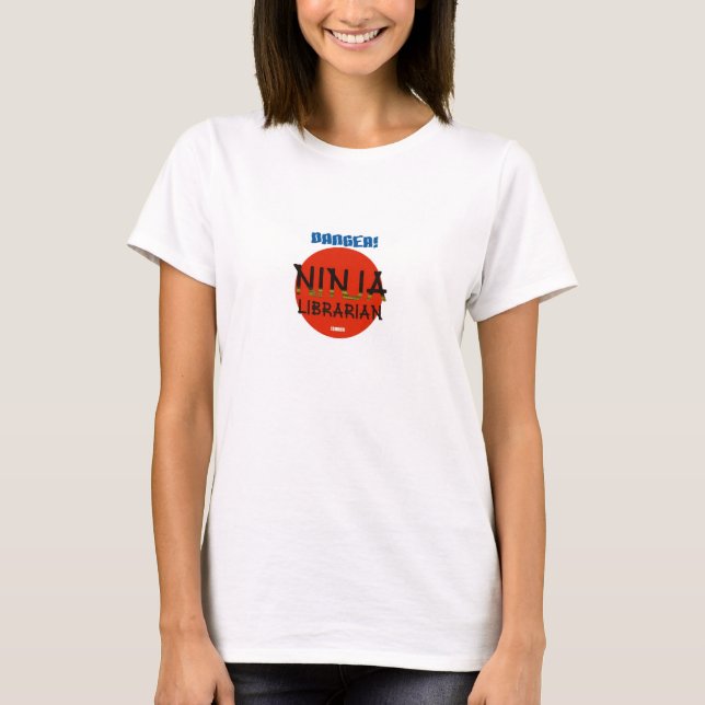 Ninja bibliotekarie t-shirt (Framsida)
