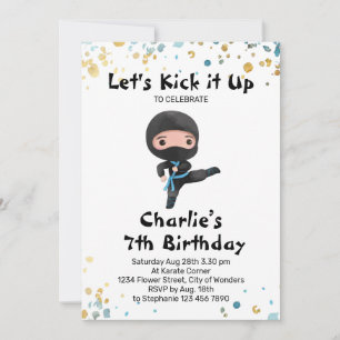 Ninja Birthday bjudande - Ninja Party Inbjudningar