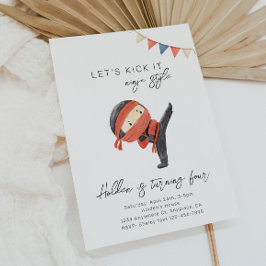 Ninja Birthday-inbjudan | Inbjudan till Ninja-part