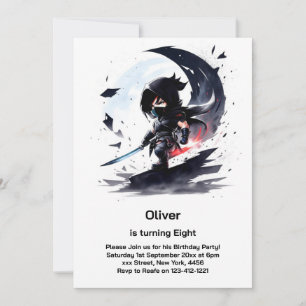 Ninja Birthday-inbjudan Inbjudningar