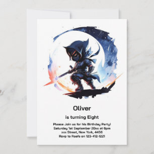 Ninja Birthday-inbjudan Inbjudningar