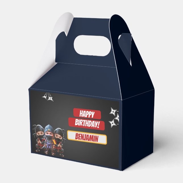 Ninja Birthday Presentaskar (Framsidan Sidan)
