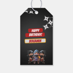 Ninja Birthday Presentetikett