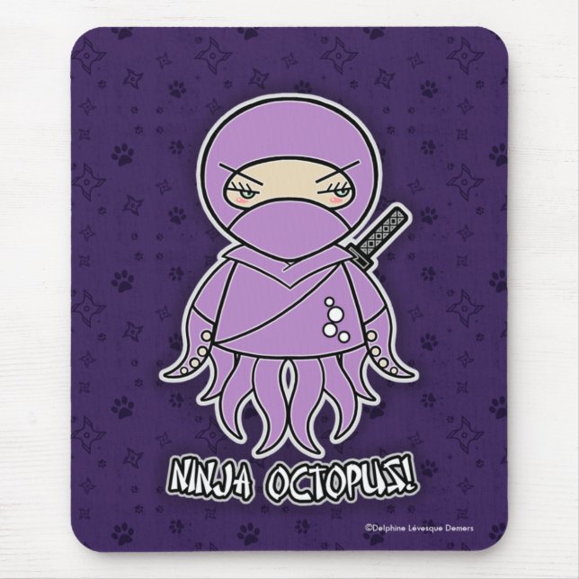 Ninja bläckfisk! Mousepad Musmatta (Framsidan)