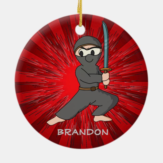 Ninja Boy Design Ornament (Baksidan)