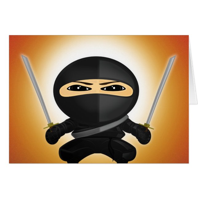 Ninja Boy Hälsningskort (Framsidan Horizontal)