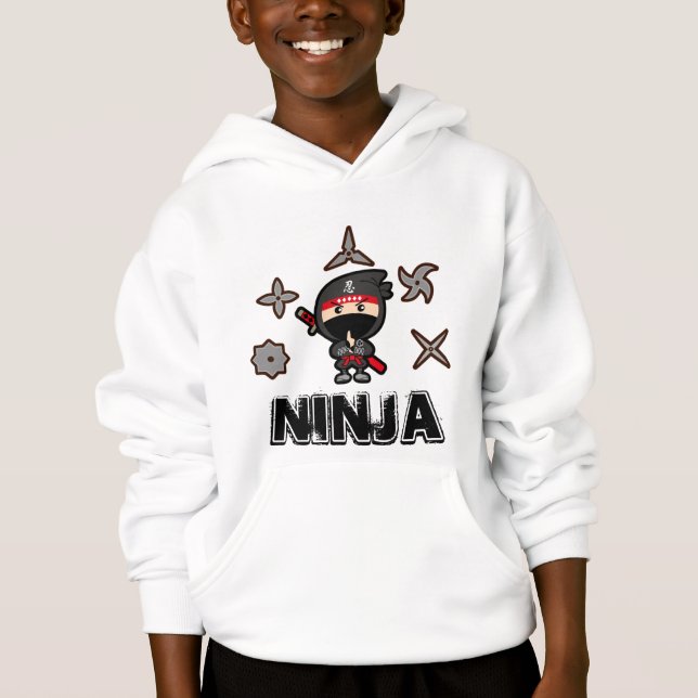 Ninja Boy Hoodie T Shirt (Framsida)