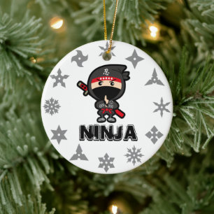 Ninja Boy Julgransprydnad Keramik