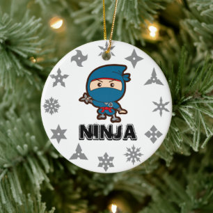 Ninja Boy Julgransprydnad Keramik