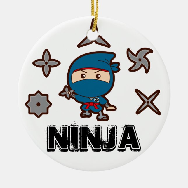 Ninja Boy Julgransprydnad Keramik (Framsidan)