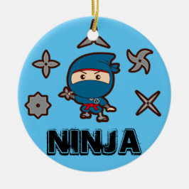 Ninja Boy Julgransprydnad Keramik