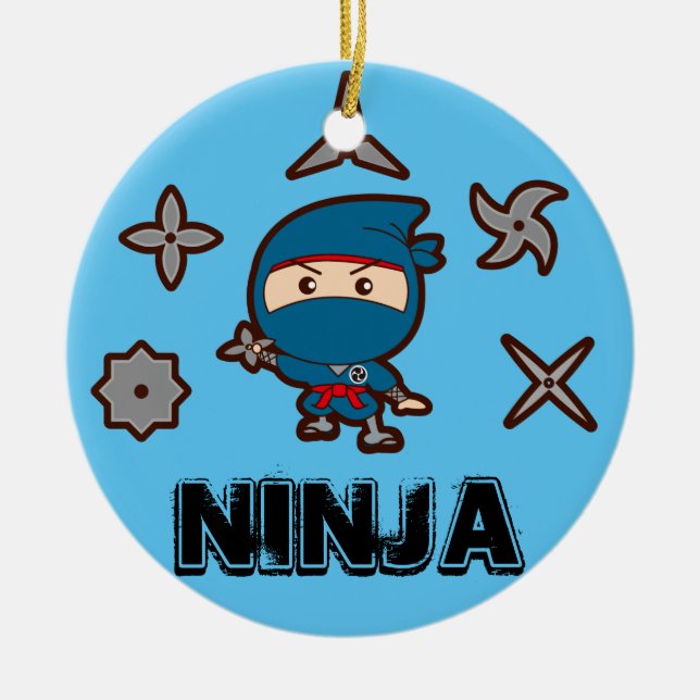 Ninja Boy Julgransprydnad Keramik (Framsidan)