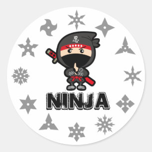 Ninja Boy Runt Klistermärke