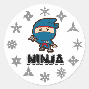 Ninja Boy Runt Klistermärke