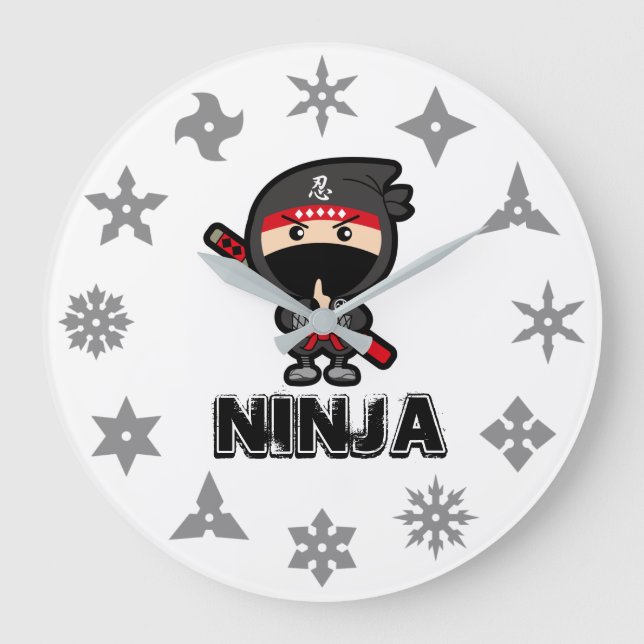 Ninja Boy Stor Klocka (Framsida)