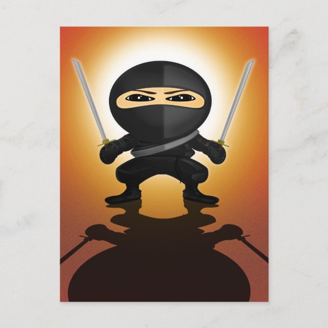 Ninja Boy Vykort (Framsida)