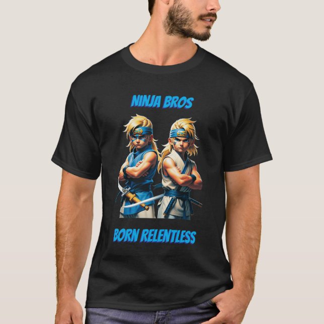 Ninja Bros Born Relentless Basic  T Shirt (Framsida)