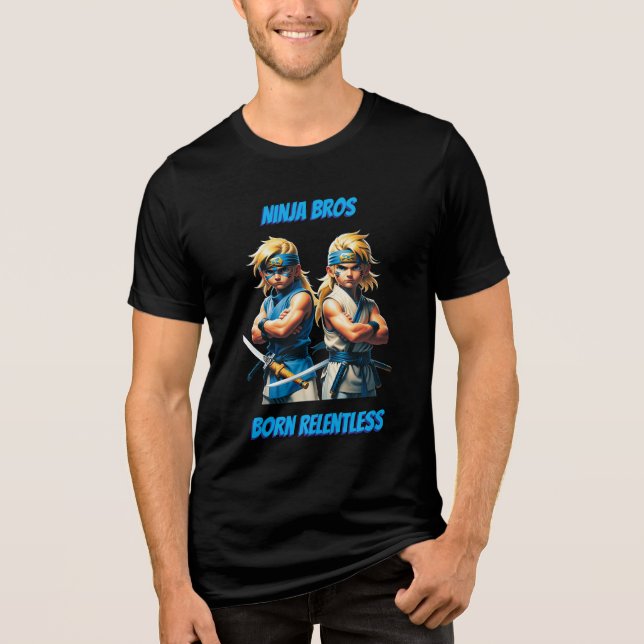 Ninja Bros Född Relentless  T Shirt (Framsida)