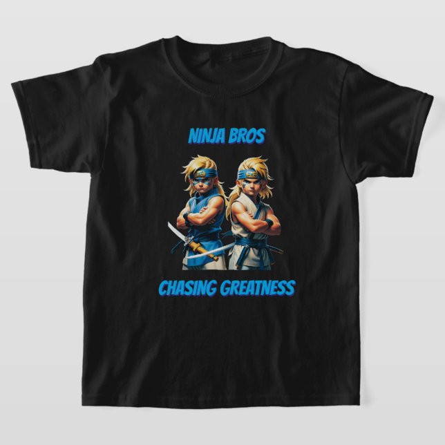 Ninja Bros På Jakt Efter Storhet Ungdom  T Shirt (Laydown)