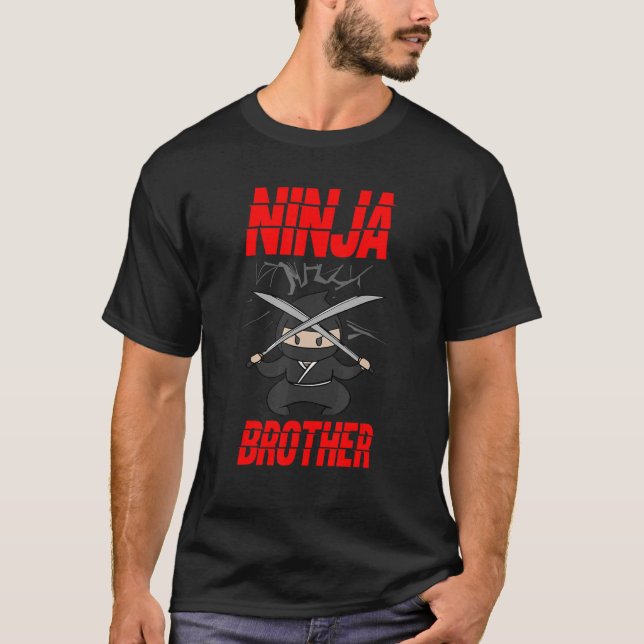 Ninja Brother Japansk Mercenary Shinobi Kunai Shu T Shirt (Framsida)