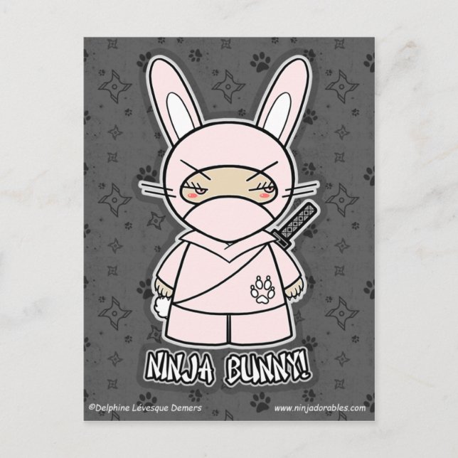 Ninja Bunny! Vykort (Framsida)