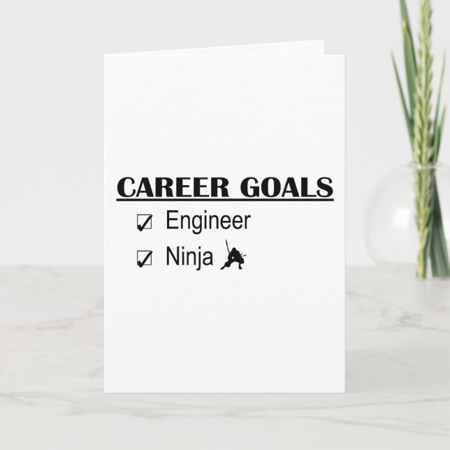 Ninja Career Goals - Ingenjör Kort (Framsida)